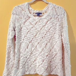 Kendall & Kylie White Bell Sleeve Sweater